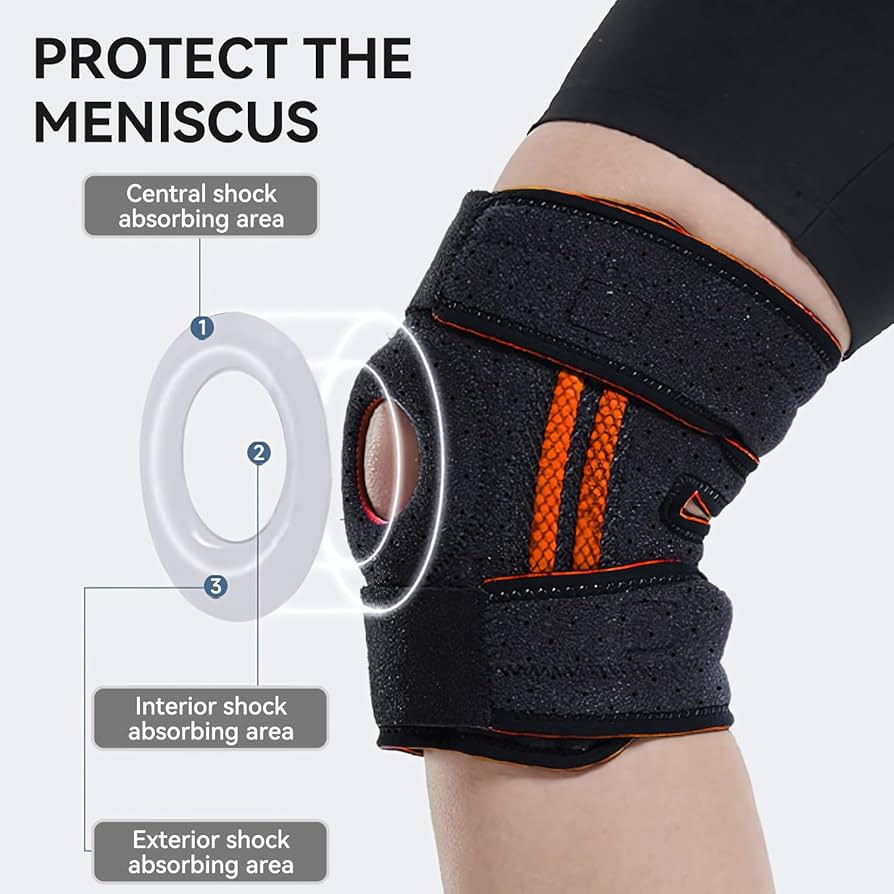 Knee Brace with Adjustable Strap Knee Support & Pain Relief for Sport Running